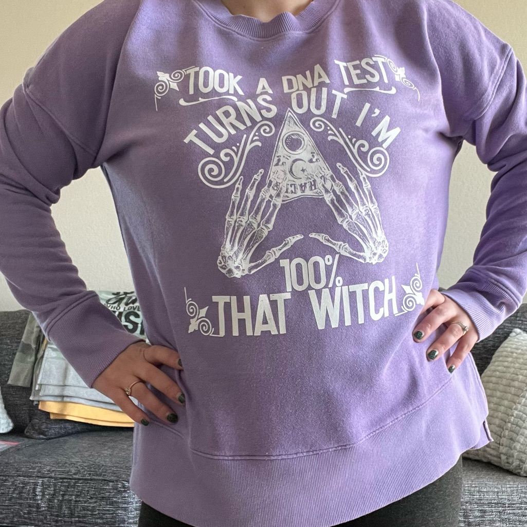 Dna Test 100 That Witch Sweater Purple Medium